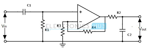 3.活动带通滤波器电路图