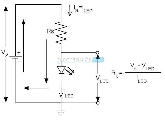 4.LED串联电阻电路